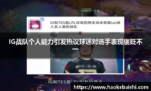 IG战队个人能力引发热议球迷对选手表现褒贬不一